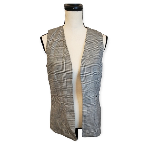 Sincerely Jules Houndstooth Open Vest - Picture 1 of 7